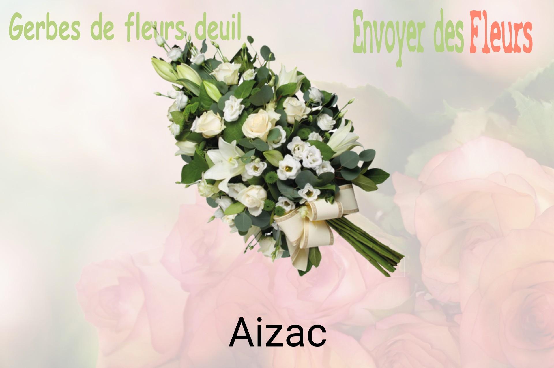 Gerbe de fleurs de deuil livrée à Aizac